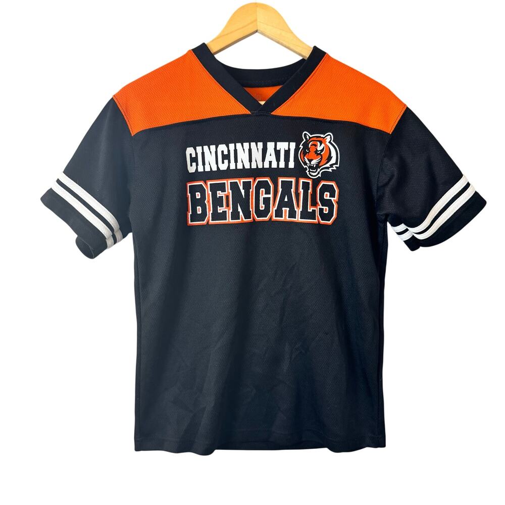 Cincinnati Bengals Ringer Jersey Shirt Girls 14/16 Football Athleisure Graphic